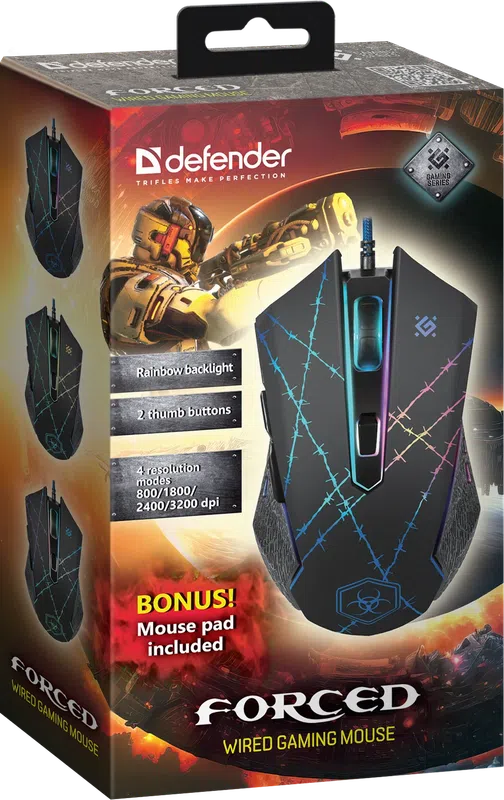 Defender - Проводная игровая мышь Forced GM-020L