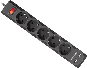 Defender - Удлинитель с сетевым фильтром DFS 755 Defender - Удлинитель с сетевым фильтром DFS 755